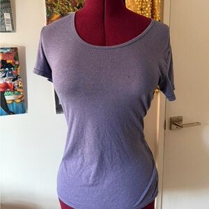 Purple scoop neck loungewear top
